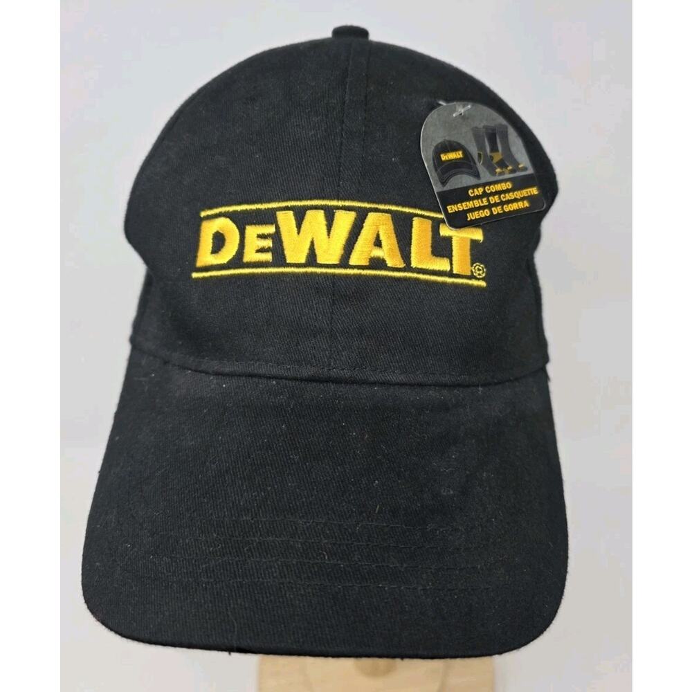 Dewalt Ball Cap Hat Adjustable Black Guaranteed Tough NWT
